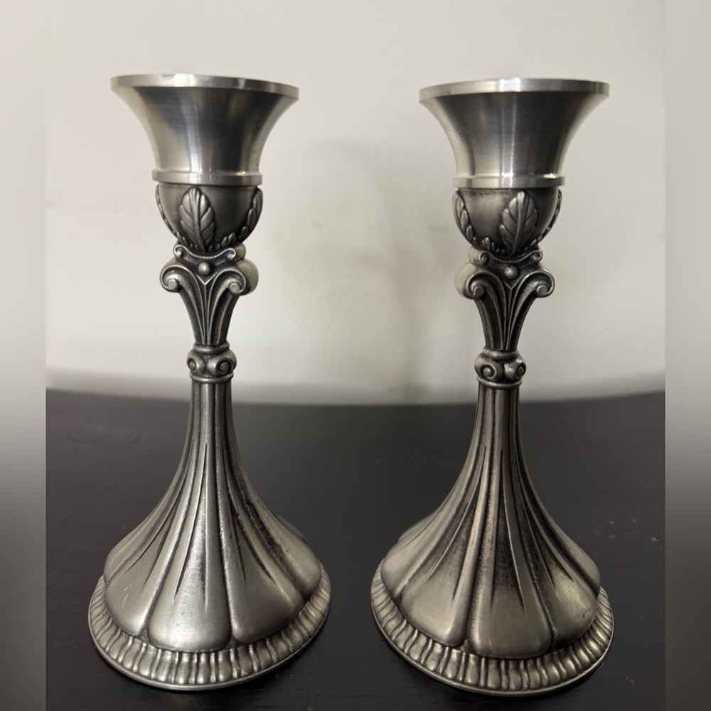 ❤️ Vintage Candlestick Etain Zinn